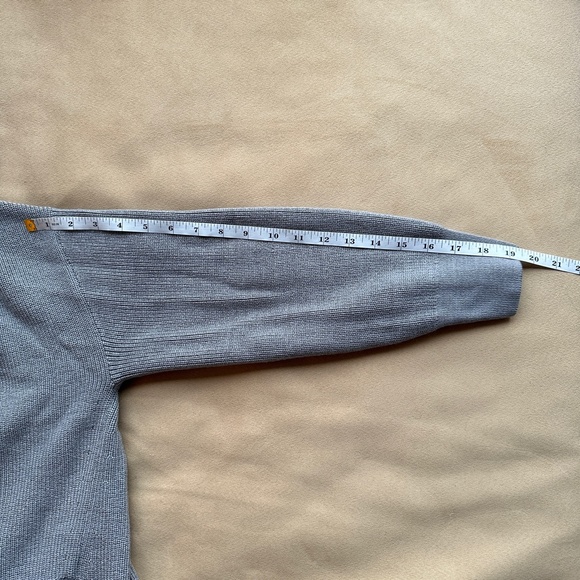 NWT LULULEMON Merino Wool-Blend Ribbed Long Wrap Sweater Heathered Gull Grey 8 - Picture 10 of 11